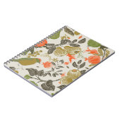 Carnet jardin de fruits avec oiseau. motif transparent (Côté gauche)