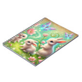 Carnet Jardin de lapin de printemps Imaginaire (Côté gauche)
