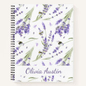 Carnet Jardin de lavande à l'aquarelle (Devant)