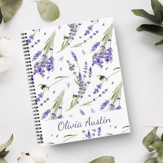 Carnet Jardin de lavande à l'aquarelle