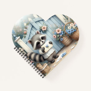 Carnet Jardin de lettres du raton laveur pastel