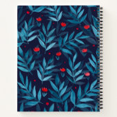 Carnet Jardin de nuit Watercolor personnalisable - turquo (Dos)