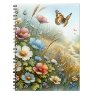 Carnet Jardin de papillons de la prairie fleurie