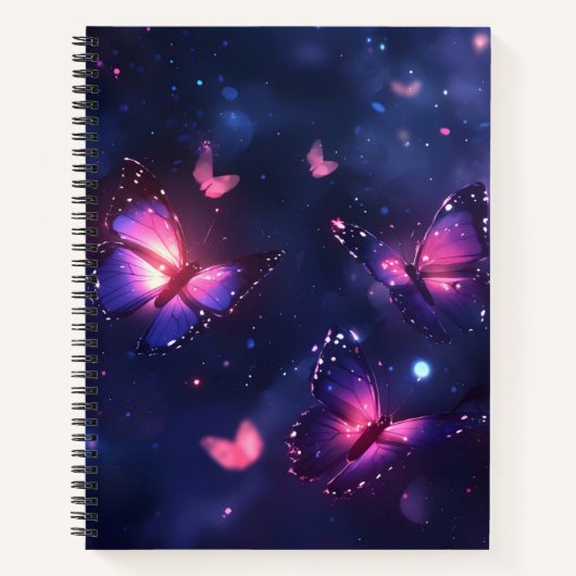 Carnet Jardin de papillons de nuit céleste (Devant)