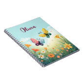 Carnet Jardin de papillons pastel fantaisiste (Côté Droit)