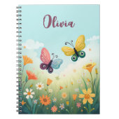 Carnet Jardin de papillons pastel fantaisiste (Devant)
