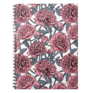 Carnet Jardin de pivoines roses