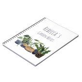 Carnet Jardin de plantes en pot et de cactus personnalisé (Côté gauche)