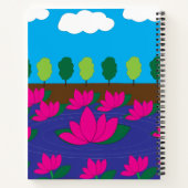 Carnet Jardin d'eau rose Lotus (Dos)