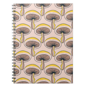 Carnet Jardin des champignons : Motif Vintage de la natur