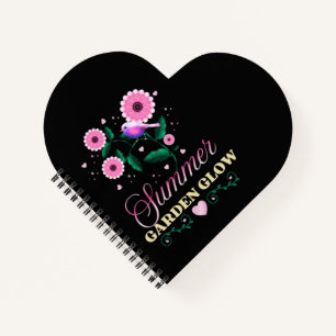 Carnet Jardin d'été lumineux Fleur botanique d'oiseau