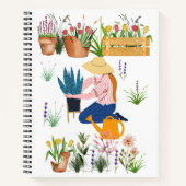 Carnet Jardin d'illustration florale d'aquarelle mite (Devant)