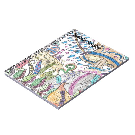 Carnet Jardin enchanté aux champignons magiques (Côté gauche)