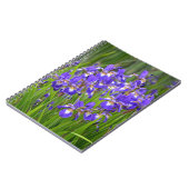 Carnet Jardin fleuri d'iris pourpre (Côté gauche)