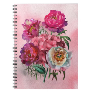 Carnet Jardin fleuri romantique