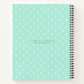 Carnet Jardin floral Aqua Monogramme (Dos)