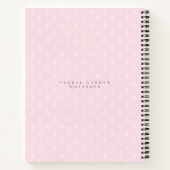 Carnet Jardin Floral Monogramme Rose (Dos)