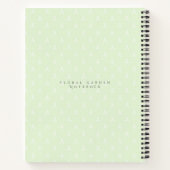 Carnet Jardin Floral Monogramme Vert (Dos)