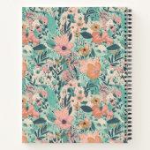 Carnet Jardin Floral Pastel Pêche (Dos)
