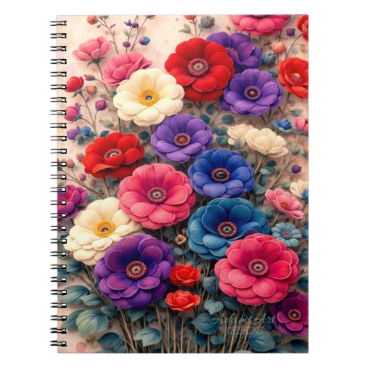 Carnet Jardin Floral Vibrant (Devant)