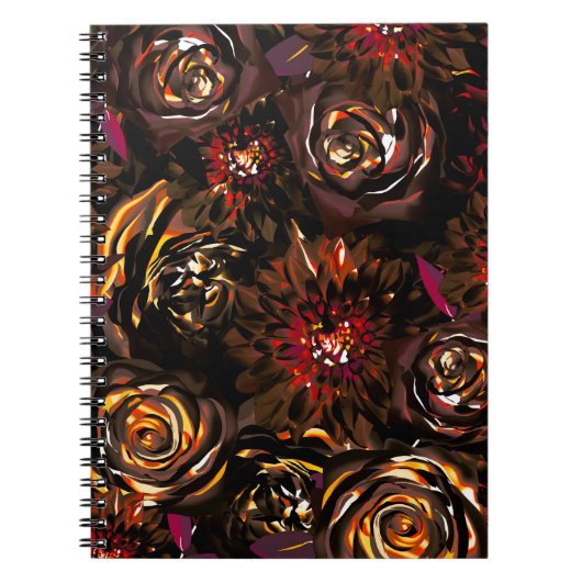 Carnet Jardin foncé Automne Fleurs vives automne (Devant)