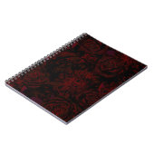 Carnet Jardin foncé Rouge Fleurs romantiques Gothique (Côté gauche)