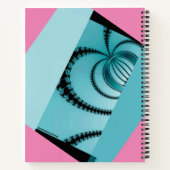 Carnet Jardin fractal rose & azur (Dos)