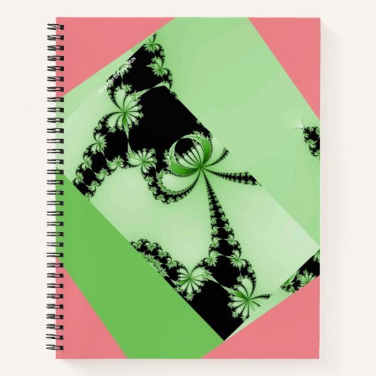 Carnet Jardin fragile vert et crémeux (Devant)
