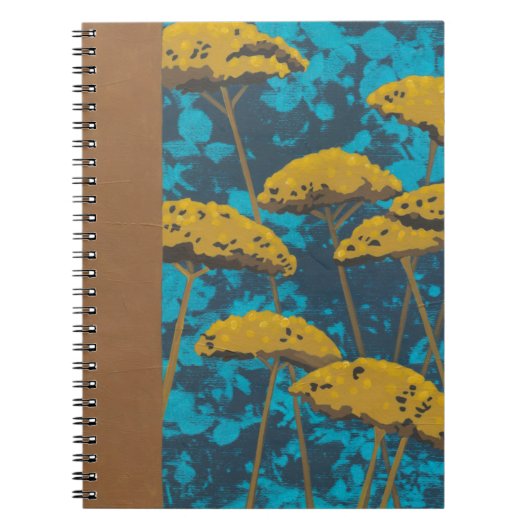 Carnet Jardin Golden Yarrow avec Arrière - plan bleu (Devant)