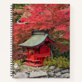 Carnet Jardin japonais d'automne et temple rouge (Devant)