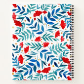 Carnet Jardin magique - rouge et turquoise (Dos)