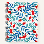 Carnet Jardin magique - rouge et turquoise (Devant)