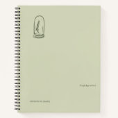 Carnet Jardin minimaliste Dark Academia botanique Lecteur (Devant)