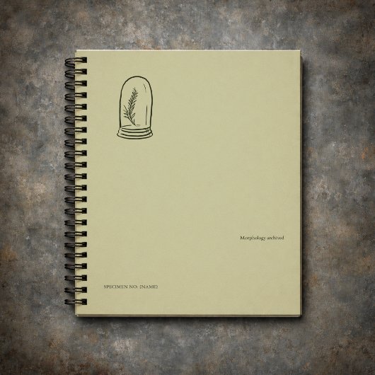 Carnet Jardin minimaliste Dark Academia botanique Lecteur