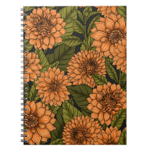 Carnet Jardin Orange Dahlia