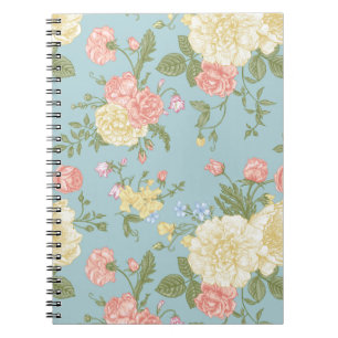 Carnet Jardin Peony motif floral