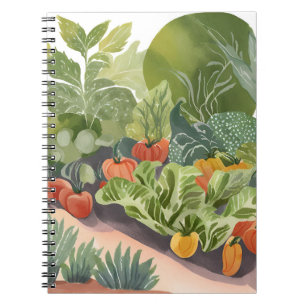 Carnet Jardin potager Peinture à l'aquarelle