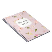 Carnet Jardin rose romantique Aquarelle Florale (Côté Droit)