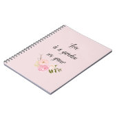 Carnet Jardin rose romantique Aquarelle Florale (Côté gauche)