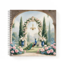 Jardin Royal Paon"Cahier personnalisé à reliure sp