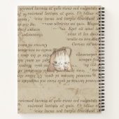 Carnet Jardin rustique Monogramme Initiale et nom rétro (Dos)