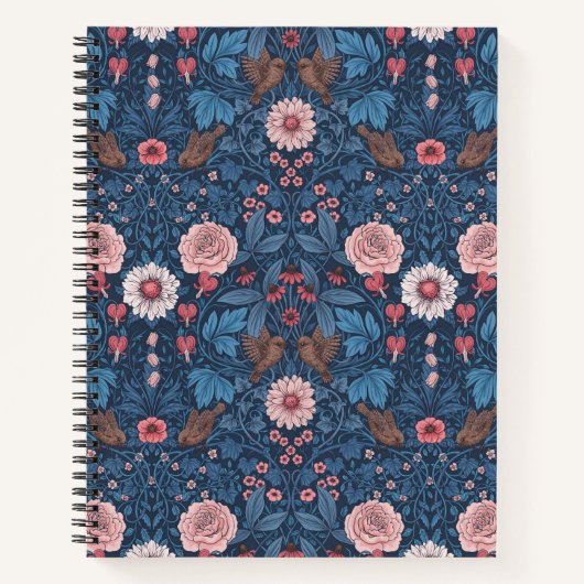 Carnet Jardin sauvage en bleu (Devant)