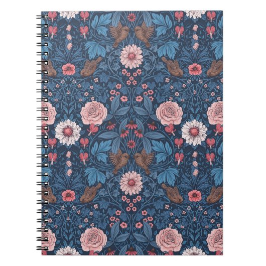 Carnet Jardin sauvage en bleu (Devant)