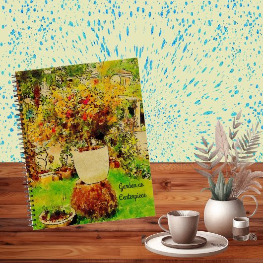 Carnet Jardin Verdure Centre Watercolor Gardener