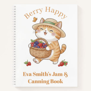 Carnet Jardinier de Chat Kawaii Été Baies