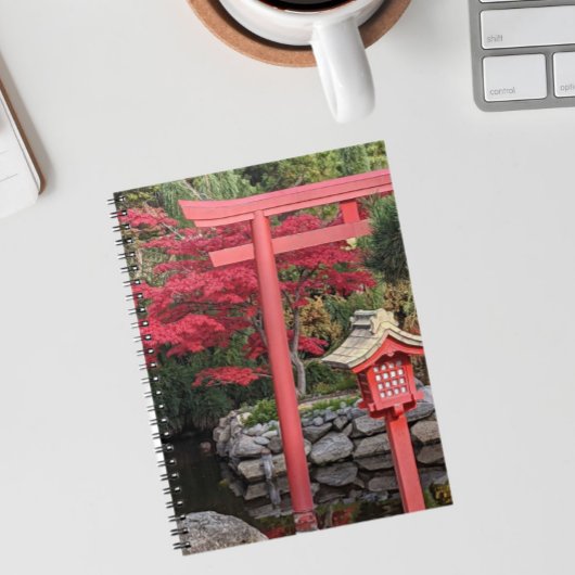 Carnet Jardins japonais et Feuilles d'érable rouge