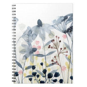 Carnet Jardins posés - fleurs d'aquarelle