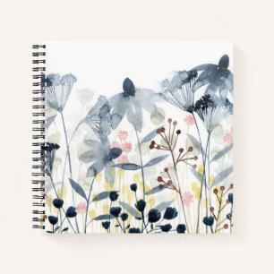 Carnet Jardins stratifiés - Fleurs aquarelles
