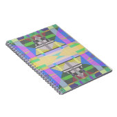 Carnet Jaune bleu violet géométrique (Côté Droit)