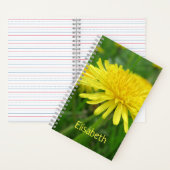 Carnet jaune, bouton d'or, plante, pissenlit, prairie, (À l'intérieur)